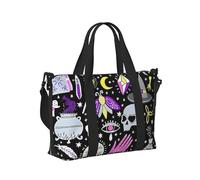 Magic Witch Witchcraft - Bolsa de mano de viaje para mujeres y hombres, ligera, plegable, para viajes de fin de semana, gimnasio, vacaciones