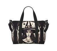 Magic Witch Witchcraft - Bolsa de viaje para mujer, bolsa de viaje grande para fin de semana, bolsa de entrenamiento para gimnasio, bolsa de hospital para mamá, Black, Talla única