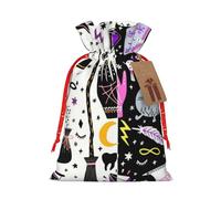 Magic Witch Witchcraft - Bolsas de regalo de Navidad con cordón de tela versátil, perfectas para vacaciones y ocasiones especiales