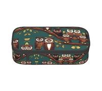 Magic Witch Witchcraft - Estuche para lápices con impresión de dibujo bohemio, tamaño mediano, bolsa con doble cremallera para el trabajo, lindo, Búho mágico, Talla única