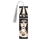 Magic Witch Witchcraft - Juego de marcadores de madera bohemia para leer, 5 piezas, bonitos clips de marca de libro, regalos para amantes