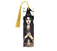 Magic Witch Witchcraft - Juego de marcapáginas de madera para leer, 5 piezas, bonitos clips de marca de libro, regalos para amantes