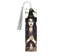 Magic Witch Witchcraft - Juego de marcapáginas de madera para leer, 5 piezas, bonitos clips de marca de libro, regalos para amantes