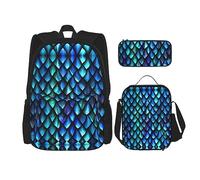 Magic Witch Witchcraft - Mochila de dibujo bohemio para niñas, mochilas escolares con lonchera y estuche para lápices, juego de bolsas escolares 3 en 1, Patrón mágico, Talla única