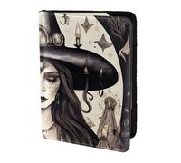 Magic Witch Witchcraft - Soporte para pasaporte con impresión bohemia, artículos esenciales de viaje, cartera antirrobo para tarjetas y pasaportes, tamaño para adaptarse a todos los pasaportes