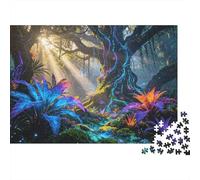 Magic Woods Puzzle 1000 Piezass Reciclable Material Alien Forest Adult Jigsaws Family Gaming Time Props Interesante Juego de Familia for Home 52x38cm/1000pcs
