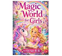 Magic World for Girls: Magical Coloring Book with Unicorns, Princesses, Fairies & Cute Animals Ages 4-8