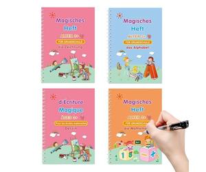 Magic Writing Book Para Niños - Libros reutilizables Rill con tinta que desaparece, desarrolla el control de la pluma y las habilidades de escritura a mano | Libro de directorio preescolar + para