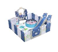 Magic ZC Parque Infantil Bebe, Corralito Bebe Grande Niños con Tapete, Parque de Juegos para Bebes Plegable Interiores Exteriores, Centro de Actividades Infantiles con Espuma Anticolisión (C 12+2)