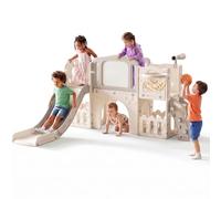 Magic ZC Toboganes para bebés y Juegos de toboganes autosuficientes escaladores para niños pequeños Juegos de Parques Infantiles Equipos diversión (XST-Grey White)