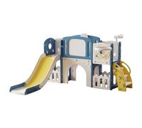 Magic ZC Toboganes para bebés y Juegos de toboganes autosuficientes escaladores para niños pequeños Juegos de Parques Infantiles Equipos diversión (XST-Blue Yellow)