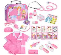 Magic4U Kit Medico Infantil Maletin Medico Juguete para Ninos 3 Años,Kit Doctora Enfermera Disfraz Regalo Niños en Fiestas Cumpleaños Juego de Roles del Doctor Juguetes de Medicos Niñas 3 4 5 Años