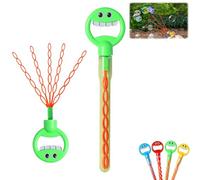 Magical 5 Claw Smiley Bubble Stick, 32-Hole Smiley Face Bubble Wand with Five Claws, Bubble Claw Wand with Bubbles Refill, Bubble Machine for Summer Outdoors (Green)