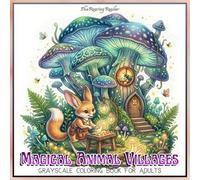 Magical Animal Villages Grayscale Coloring Book For Adults: 52 Enchanting Grayscale Illustrations of Adorable Tiny Animals Living, Crafting, Baking, ... and Creative Stress Relief (Whimsical Houses)