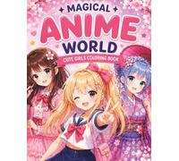 Magical Anime World - Cute Girls Coloring Book: 50 Cute Anime Girls to Color - Kawaii Manga Coloring Book for Kids, Teens & Relaxation