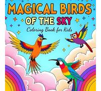 Magical Birds of the Sky Coloring Book for Kids: A Fun and Enchanting Sky Adventure with 40 Cute Flying Animals for Kids Ages 4-8