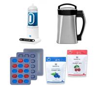 Magical Butter MB2E Machine, Gummy Maker, 2 piezas de mezclas de gomitas de primera calidad de cereza y frambuesa azul, y 2 moldes de gomitas de 10 ml