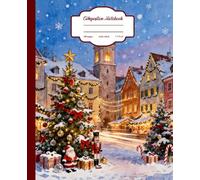 Magical Christmas Town - Composition Notebook: Festive Holiday Writing Journal with Cozy Winter Scenery | 100 Lined Pages, 7.5 x 9.25 Inches