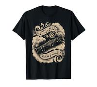 Magical Clarinet Surrounded by Musical Notes Camiseta