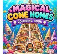 Magical Cone Homes Coloring Book: An Enchanting Underwater Adventure Filled with Cozy Fantasy Houses, Cute Animal Friends, Coral Gardens, Hidden Treasures, and Relaxing Coloring Pages
