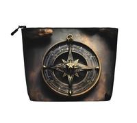 Magical Design - Bolsa de aseo de viaje versátil con diseño de runas nórdicas, bolsa de maquillaje de cáñamo falso, multiusos, organizador de accesorios cosméticos, Black, Talla única