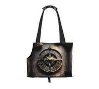 Magical Design - Bolsa de hombro plegable portátil con brújula de runas nórdicas, adecuada para transportar mascotas pequeñas