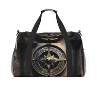 Magical Design - Bolsa de lona con estampado de brújula de runas nórdicas, para viajes, fin de semana, para llevar al hombro, bolsa deportiva para gimnasio para hombres y mujeres