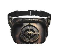 Magical Design - Bolso cruzado de moda con diseño de brújula nórdica, bolsa de cintura para senderismo, bolsa de hombro cuadrada de doble capa para viajes y fitness