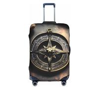 Magical Design - Funda protectora para maleta, diseño de runas nórdicas, brújula, maleta, antiarañazos, protector de equipaje, 18-32 pulgadas, adecuado para viajes, viajes de negocios, White, M