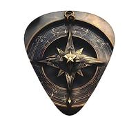 Magical Design - Juego de 12 púas de brújula para guitarra nórdica, 3 grosores con funda para bajo, guitarra eléctrica y mucho más.
