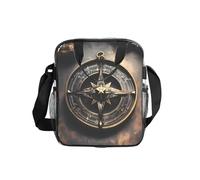 Magical Design Norse Runes Brújula transparente con impresión, caja de alimentos transparente con bolsillos laterales y correa para el trabajo, escuela, viajes