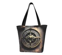 Magical Design Norse Runes Compass - Bolso de hombro para mujer, bolso de compras, adecuado para viajes de fin de semana, bolsa de hombro, bolsa de mensajero, color negro, talla única