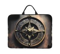 Magical Design Norse Runes Compass - Funda para portátil de 14 pulgadas, impresión completa, tela Oxford, protección de algodón perla gruesa, correa de transporte clásica