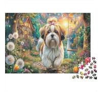 Magical Dog Garden 1000 Pieces for Adults Adorable Shih Tzu Dog Fun and Challenging Family Game Great Gift 70x50cm/1000pcs