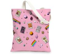 Magical Elements - Bolsa de lona colorida, reutilizable, ligera, con correa para el hombro, 13 x 15 pulgadas