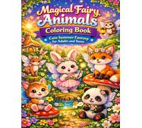 Magical Fairy Animals Coloring Book Cute Summer Fantasy for Adults and Teens