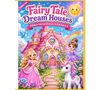 Magical Fairy Dream Houses: A Cute & Easy Coloring Book for Kids Ages 4-8 Filled with Fairy Homes, Princesses, Unicorns, Rainbows, Flowers & Fantasy Adventures