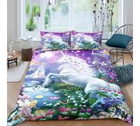 Magical Fairy Tale Style Funda Edredon Juego de Ropa de Cama de 3 Piezas Impresión 3D Cierre de Magical Fairy Tale Estilo Funda de Edredón Funda de Almohada a Juego Transpirable for Ancianos