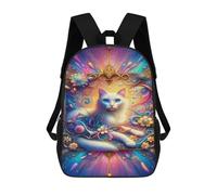 Magical Fantasy Cat Artwork -2 Mochilas Impresas En 3D Para Niños 17inch Mochilas De Moda Informales Para El Día A Día, Bolsas De Viaje, Mochilas Informales Para Exteriores Para Niños Y Niñas