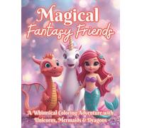 Magical Fantasy Friends: Unicorns, Mermaids, Dragons & Castles | A Whimsical Fantasy Coloring Book for Kids Ages 4-8 (Moonlight Hollow Kids Coloring)