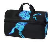 Magical Fire Horse - Bolsa de viaje para hombres, mujeres, niños, niñas, adolescentes, bolsa deportiva de gran tamaño con compartimento para zapatos, bolsa de entrenamiento para yoga, fin de semana,