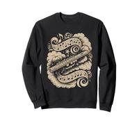 Magical Flute Surrounded by Clouds and Music Sudadera
