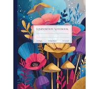 Magical Forest Composition Notebook - College Ruled - 7.5 x 9.25" - 110 Lined Pages: Fantasy Flower and Mushroom Illustration in Bold Colors - Matte Softcover Journal