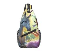 Magical Forest Unicorns And Fairies - Mochila cruzada de viaje para hombre, mochila de senderismo