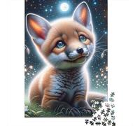 Magical Fox in Starry Night Puzzles Imposible,desafío para Adultos Juego Educativo 1000 Piezas Obra De Arte De Juego De para Adultos Y Niños A Partir De 12 Años 70x50cm/1000pcs