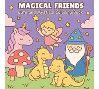 Magical Friends ~ Cute and Mystical Coloring Book: Whimsical coloring book with unicorns, fairies, dragons & more - perfect for kids and fantasy lovers | 82 pages | 8.5 x 8.5"