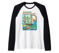 Magical Garden 420 Sarcastic Retro Vintage Funny Adult Humor Camiseta Manga Raglan