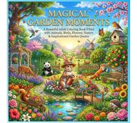 Magical Garden Moments: A Beautiful Adult Coloring Book Filled with Adorable Animals, Birds, Blooming Flowers, Peaceful Nature Scenes & Inspirational Gardening Quotes for Relaxation and Stress Relief