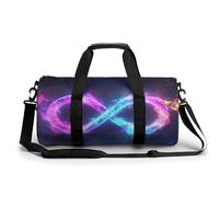 Magical Glowing Infinity Symbol - Bolsa de viaje para gimnasio, para mujeres y hombres, bolsa de lona cilíndrica con correa para el hombro