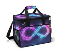 Magical Glowing Infinity Symbol - Bolsa térmica para camping, enfriadores de playa, portátiles, a prueba de fugas, con correa para el hombro